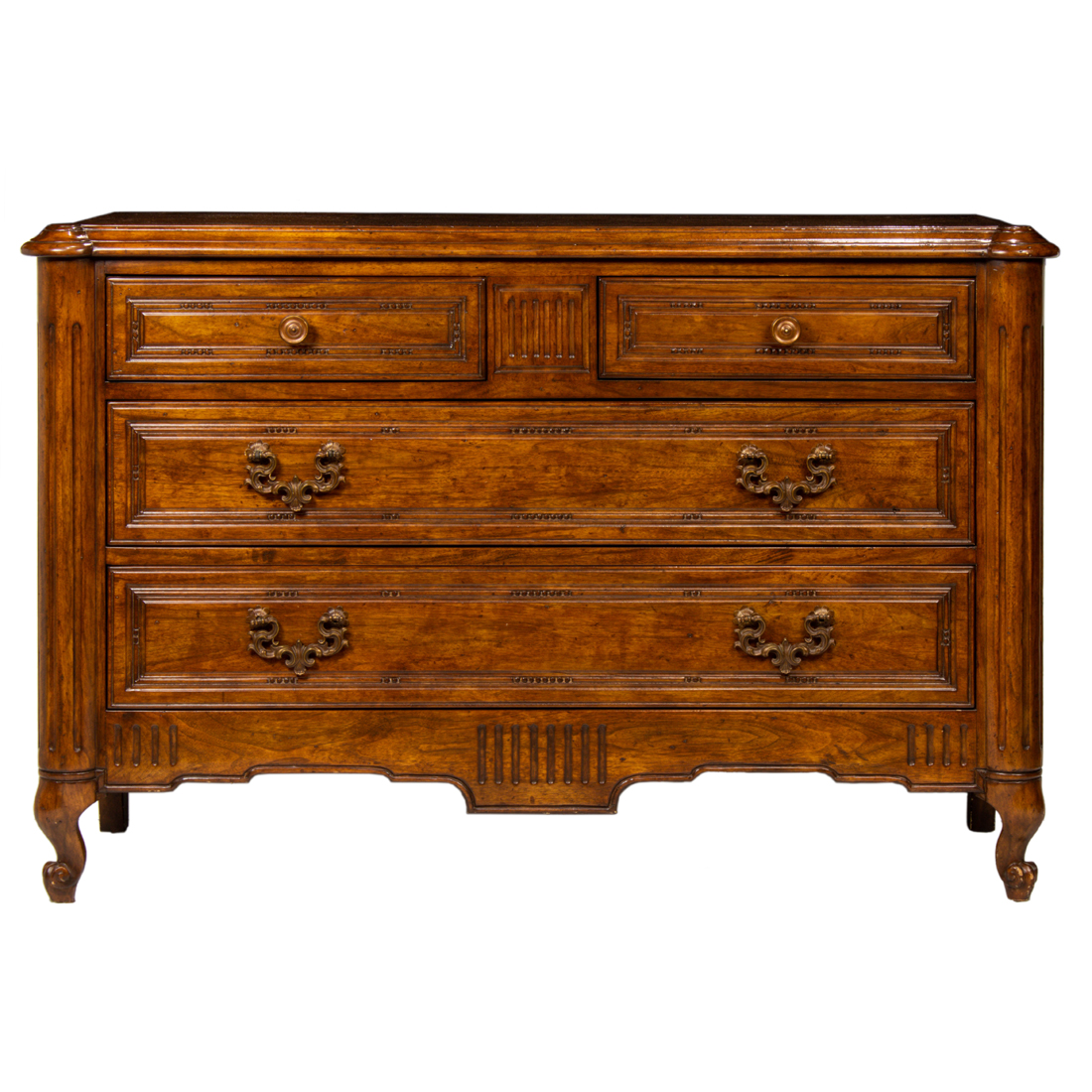 A NEOCLASSICAL STYLE WALNUT CHEST A