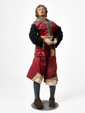 A NEOPOLITAN TERRACOTTA & WOOD