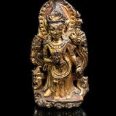 A Nepalese Gilt Copper Alloy F