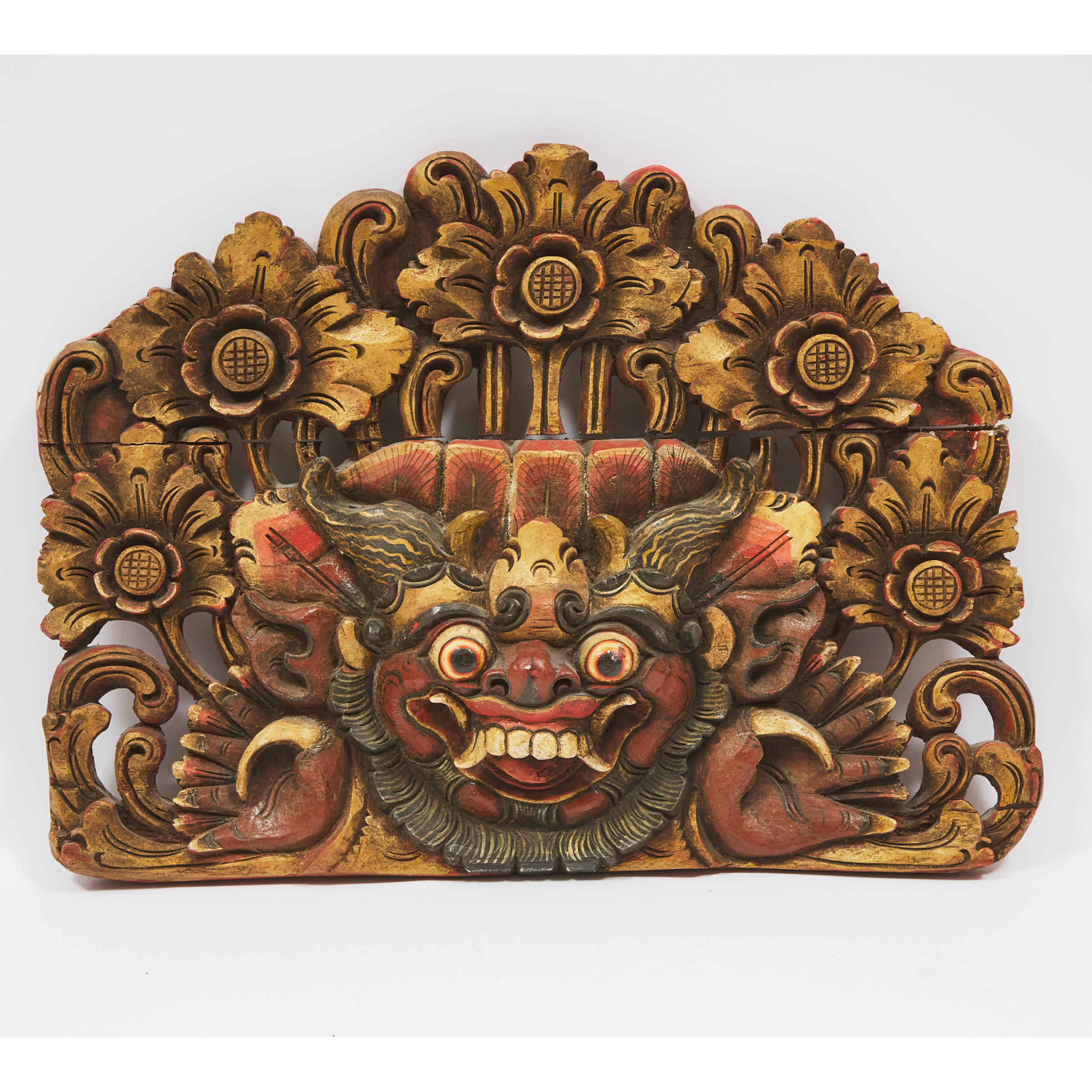 A Nepalese Polychromed Wood Mask