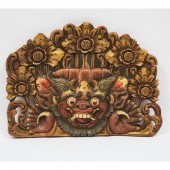 A Nepalese Polychromed Wood Ma