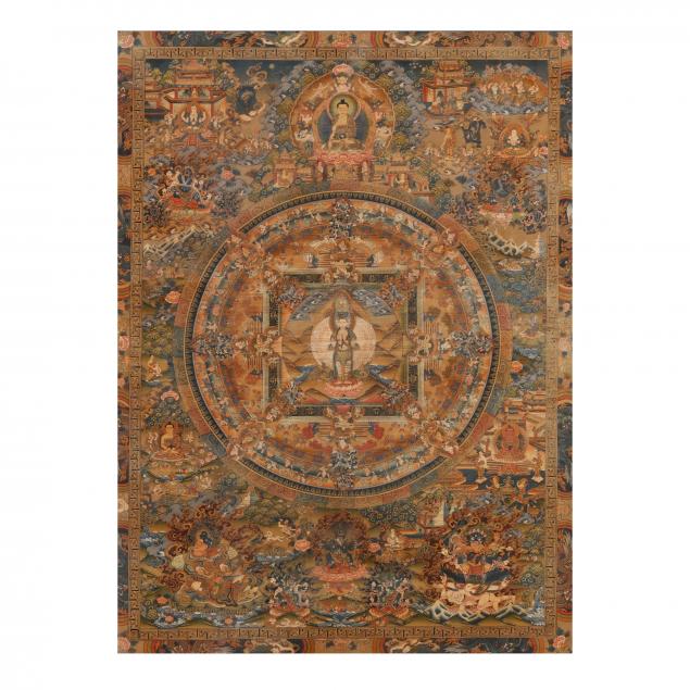 A NEPALESE THANGKA OF THOUSAND