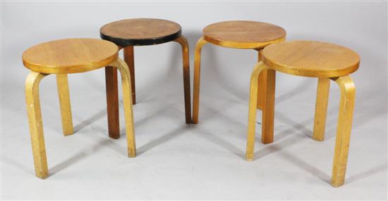 A nest of four Finmar birchwood