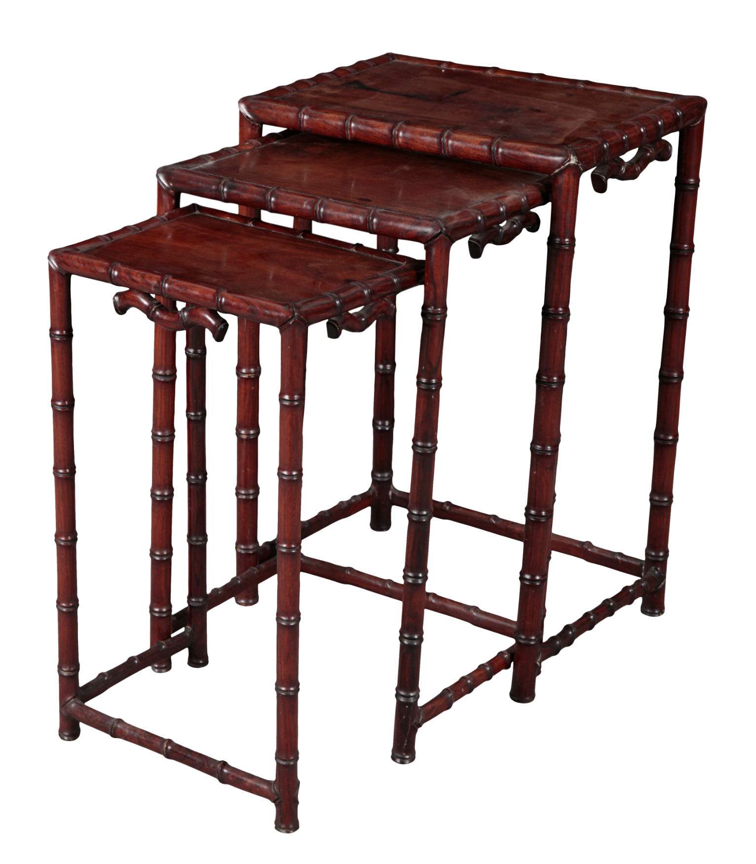 A NEST OF THREE CHINESE HARDWOOD