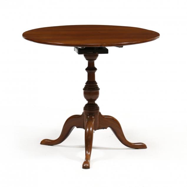 A NEW ENGLAND QUEEN ANNE TILT TOP