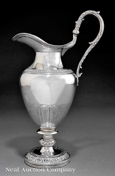 A New Orleans Coin Silver Ewer