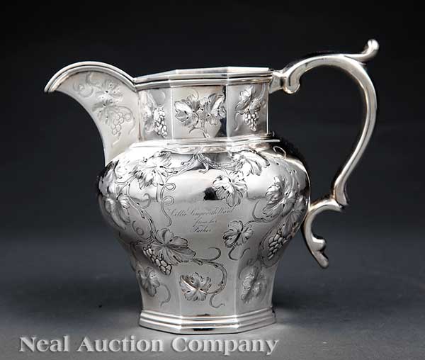 A New Orleans Coin Silver Pitcher