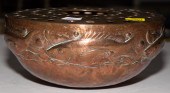 A NEWLYN ART DECO BEATEN COPPE