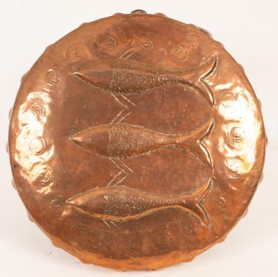 A Newlyn School copper shield