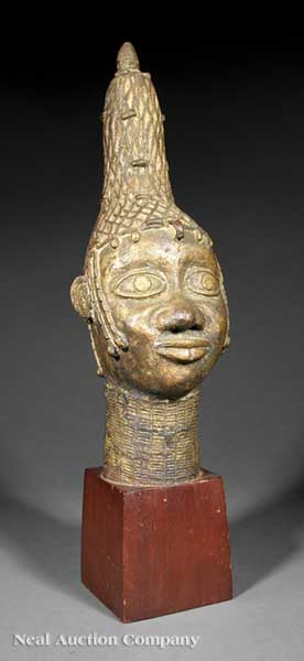 A Nigerian Benin Style Bronze