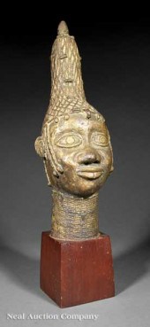 A Nigerian Benin Style Bronze
