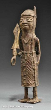 A Nigerian Yoruba Bronze Ogbon