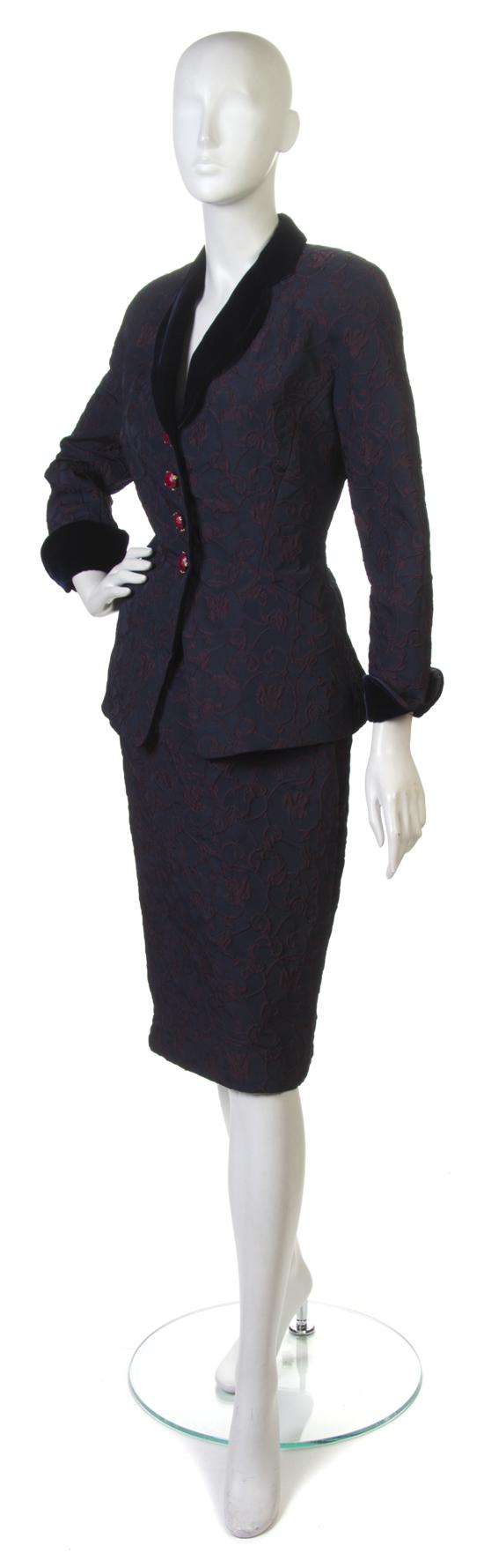 A Nina Ricci Navy Skirt Suit with