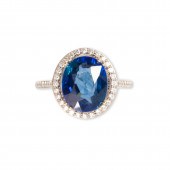 A NO-HEAT CEYLON SAPPHIRE, DIA