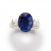 A NO-HEAT SAPPHIRE, DIAMOND AN