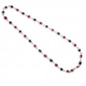 A NO-HEAT SAPPHIRE, RUBY, DIAM