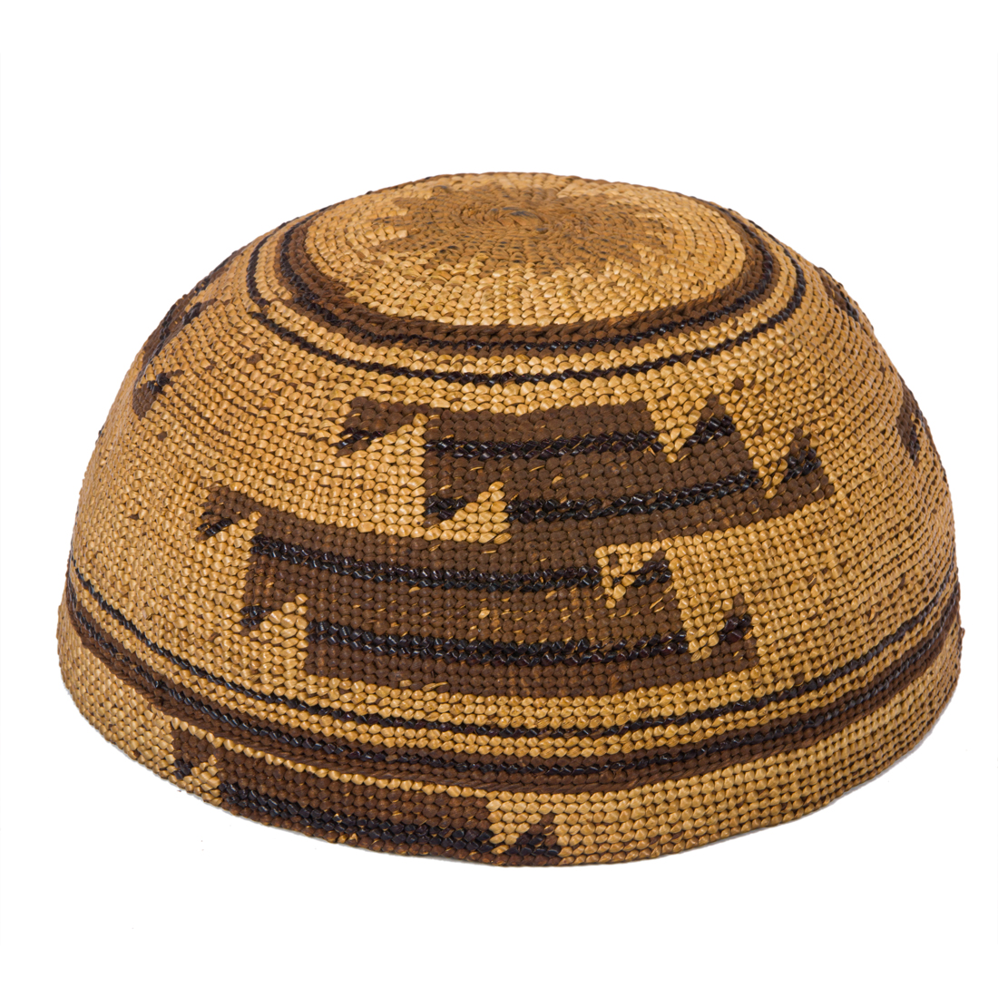 A NORTHWEST CALIFORNIA BASKETRY HAT
