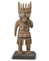 A NORTHWEST COAST POLYCHROME T