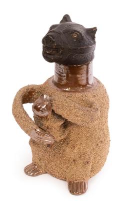 A Nottingham saltglaze bear jug,