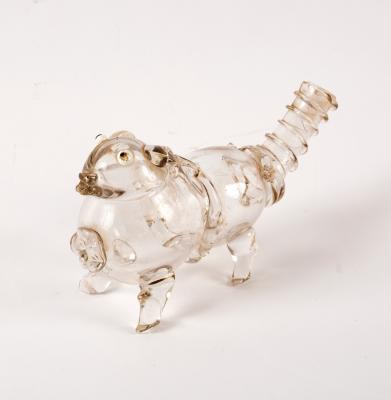 A novelty glass spirit decanter,