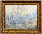 A. Ormerod gouache, birch tree