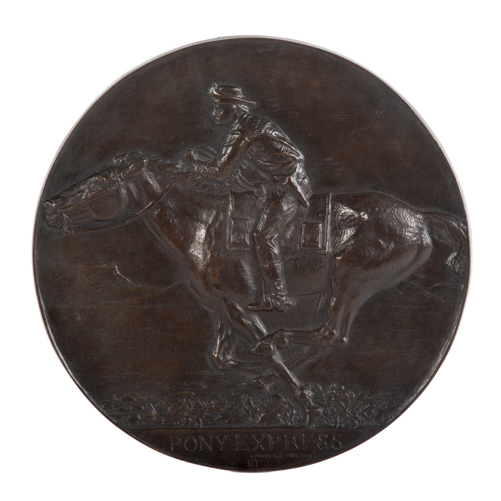 A. P. PROCTOR PONY EXPRESS BRONZE