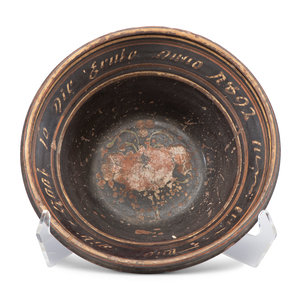 A Paint Decorated Redware Bowl