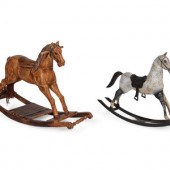 A Paint Decorated Rocking Hors