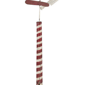 A Paint Decorated Wood Barber