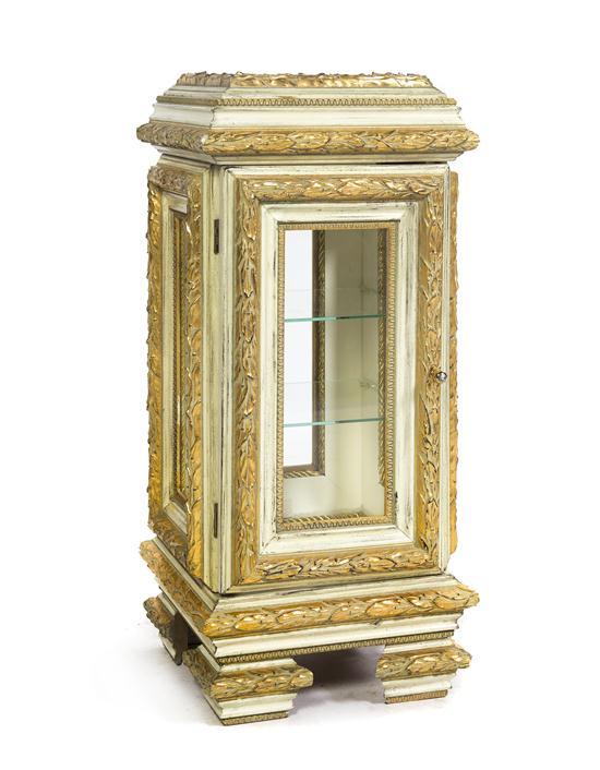 A Painted and Parcel Gilt Table