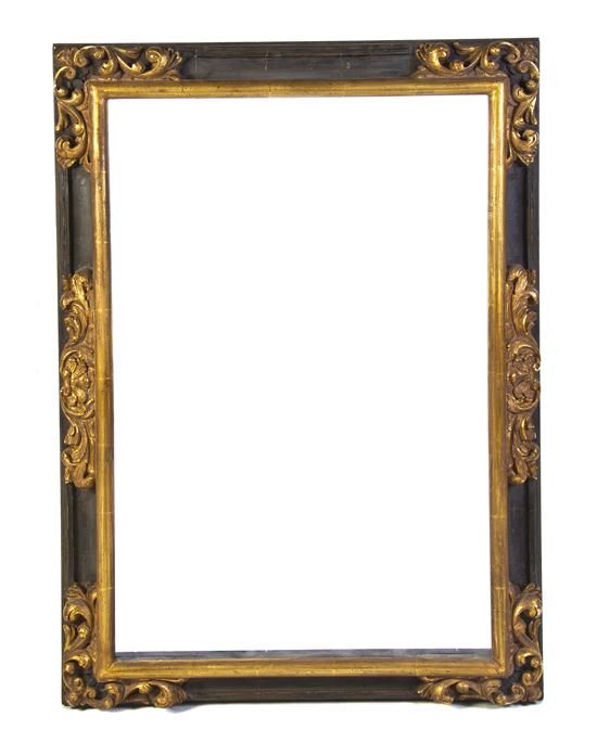 *A Painted and Parcel Gilt Frame of