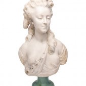 A Painted Composition Bust of