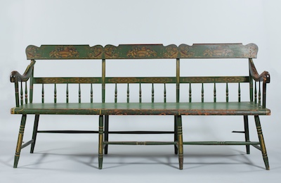 A Painted Finish Deacons Bench