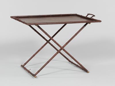 A Painted Metal Tray Table with