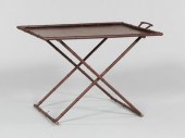 A Painted Metal Tray Table wit