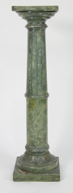 A painted pedestal of variegated
