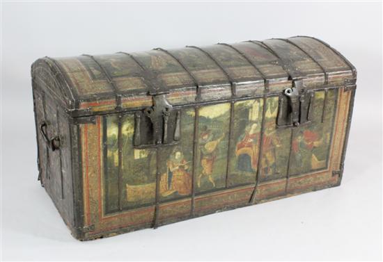 A painted pine trunk French the