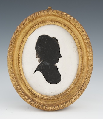 A Painted Silhouette of Mrs.