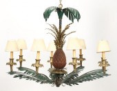 A Painted Tole Type Pineapple