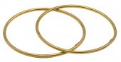 A PAIR 18 KARAT YELLOW GOLD BA