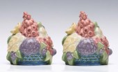 A PAIR 1927 ROOKWOOD FLOWER BA