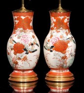 A PAIR 19C. KUTANI PORCELAIN B