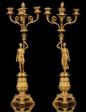 A PAIR 19TH CENT FRENCH EMPIRE