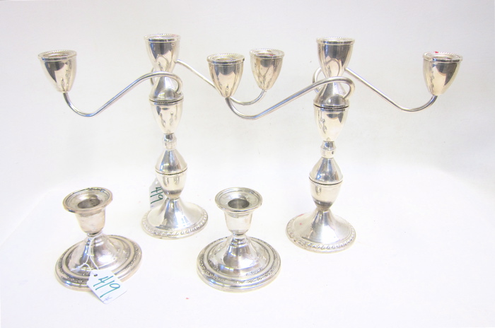 A PAIR AMERICAN STERLING SILVER