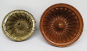 A PAIR EARLY REDWARE PUDDING M