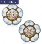 A PAIR EUROPEAN PORCELAIN WALL
