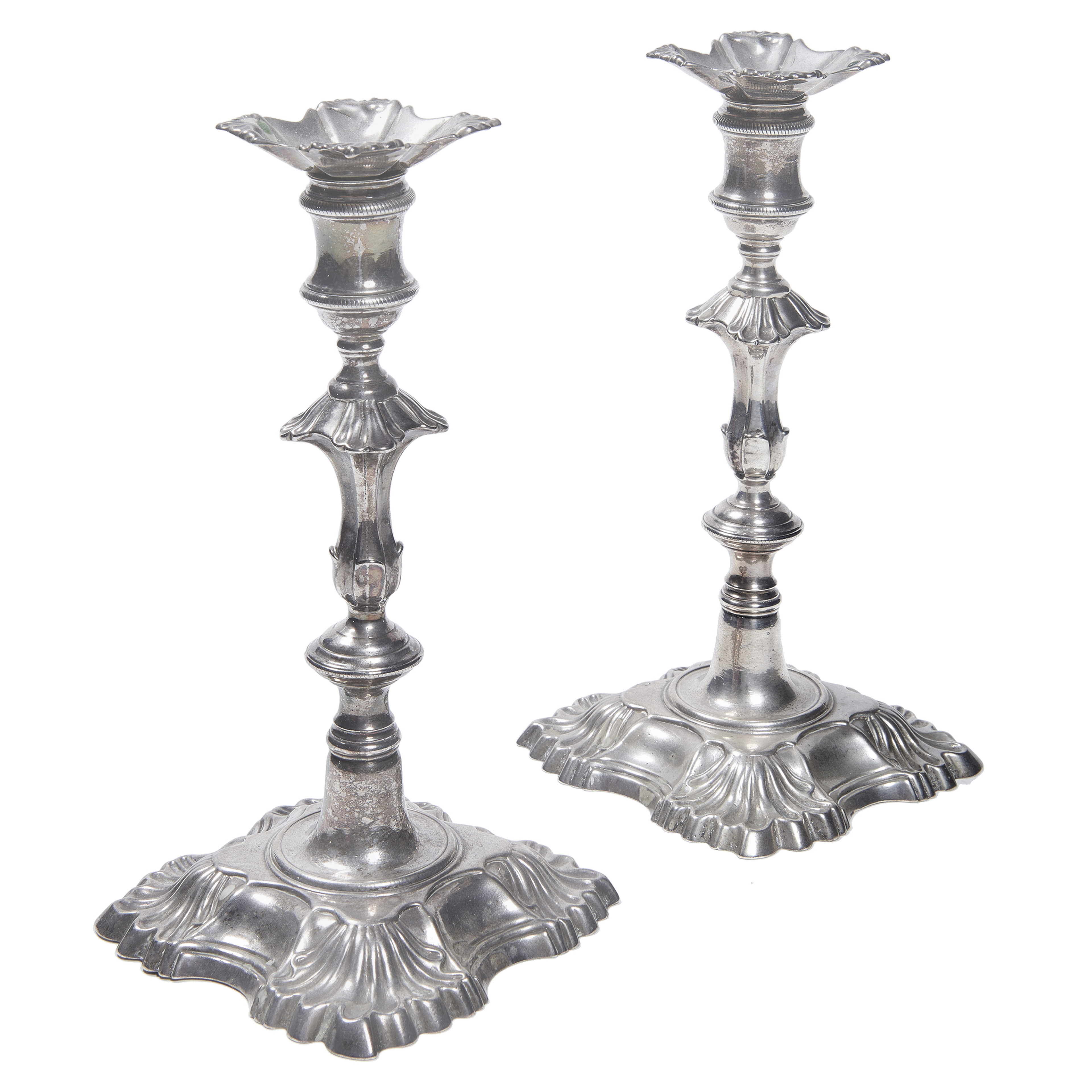 A PAIR GEORGE II STERLING