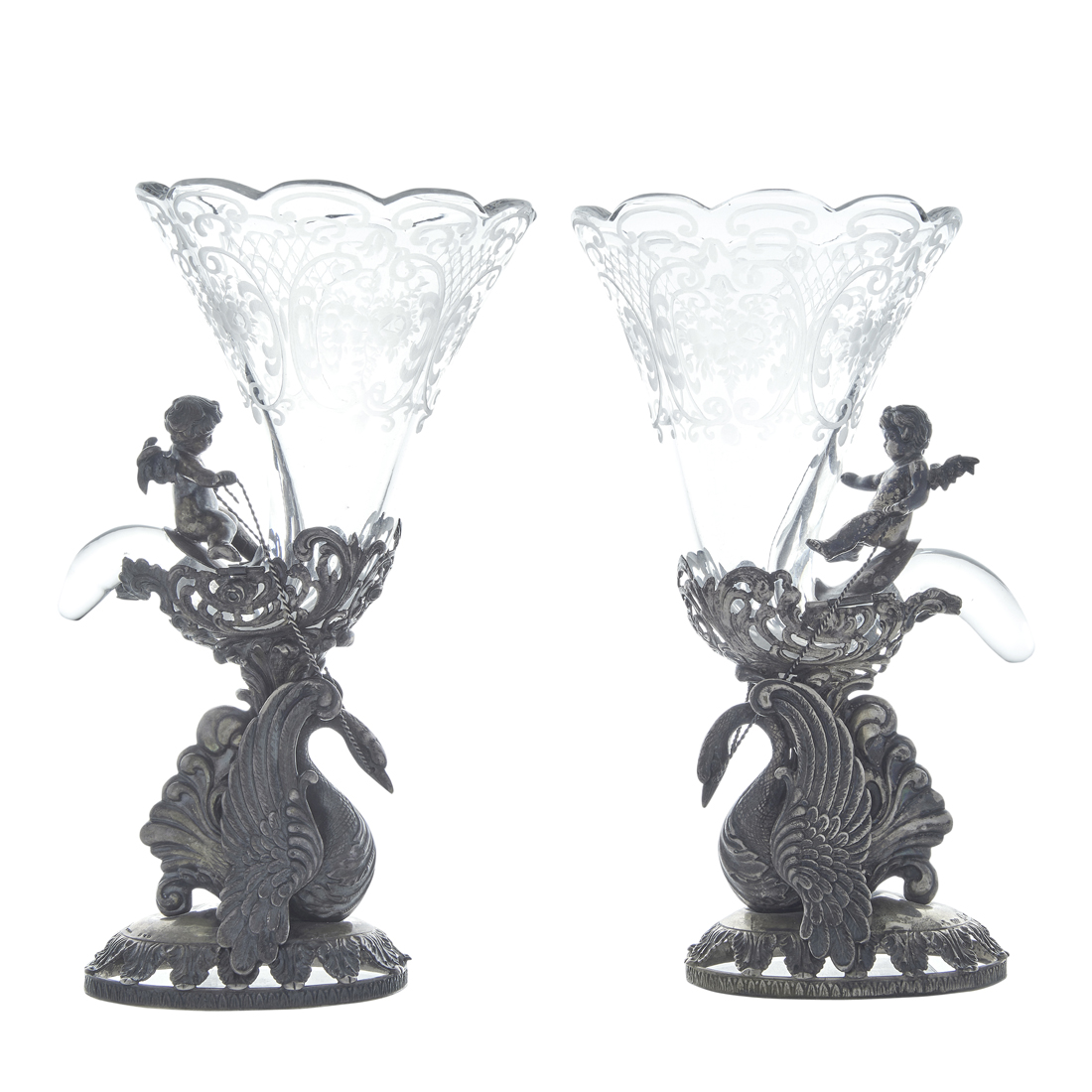 A PAIR GERMAN ROCOCO REVIVAL .800