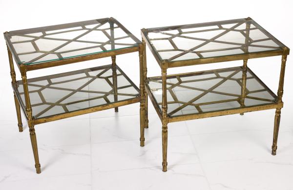 A PAIR ITALIAN MODERN BRASS