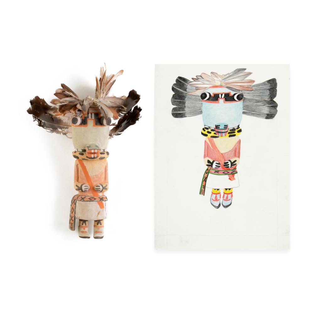 A PAIR: KATSINA + DRAWING AFTER
